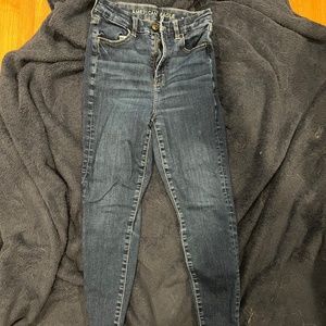 Dark wash skinny jeans